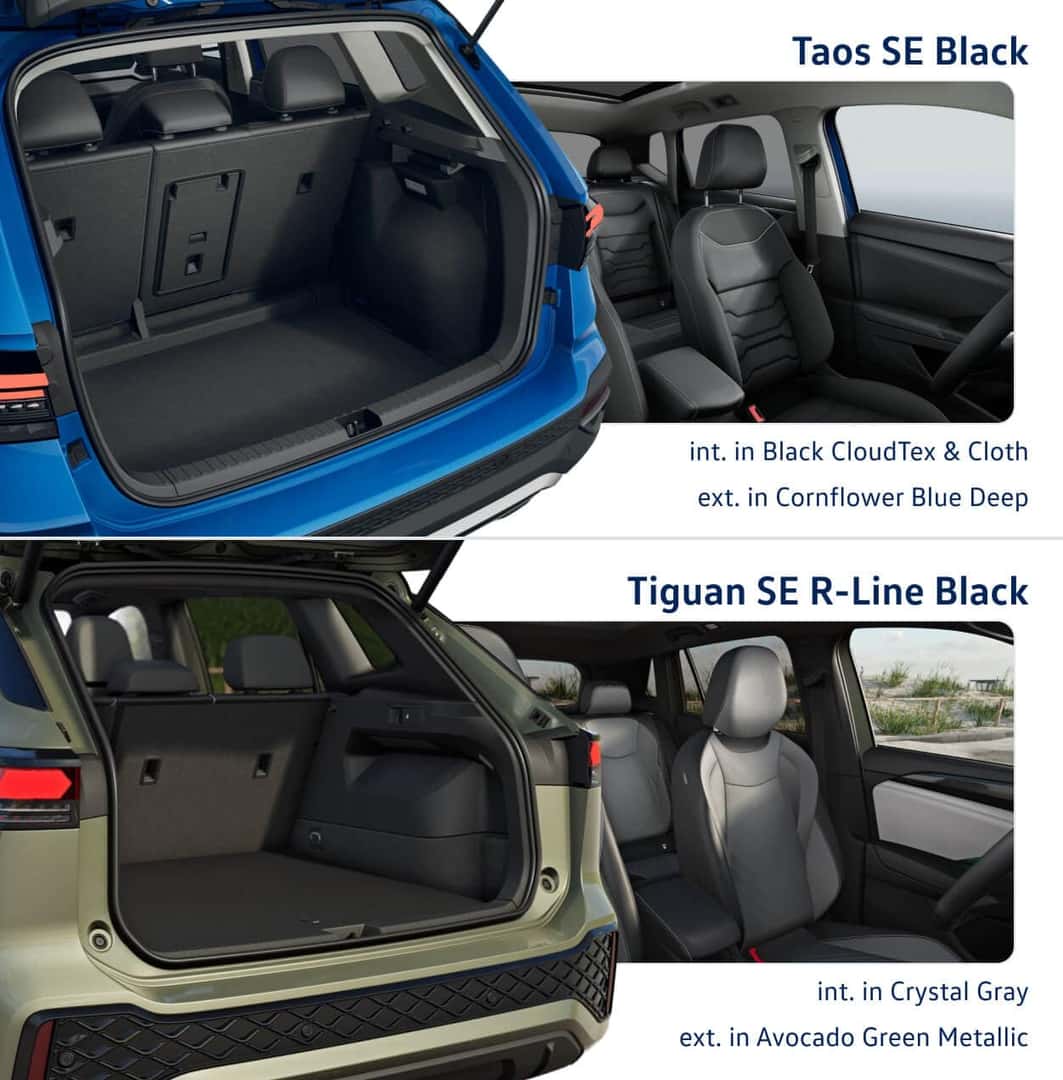 VW Taos vs. Tiguan Features & Interior Comfort