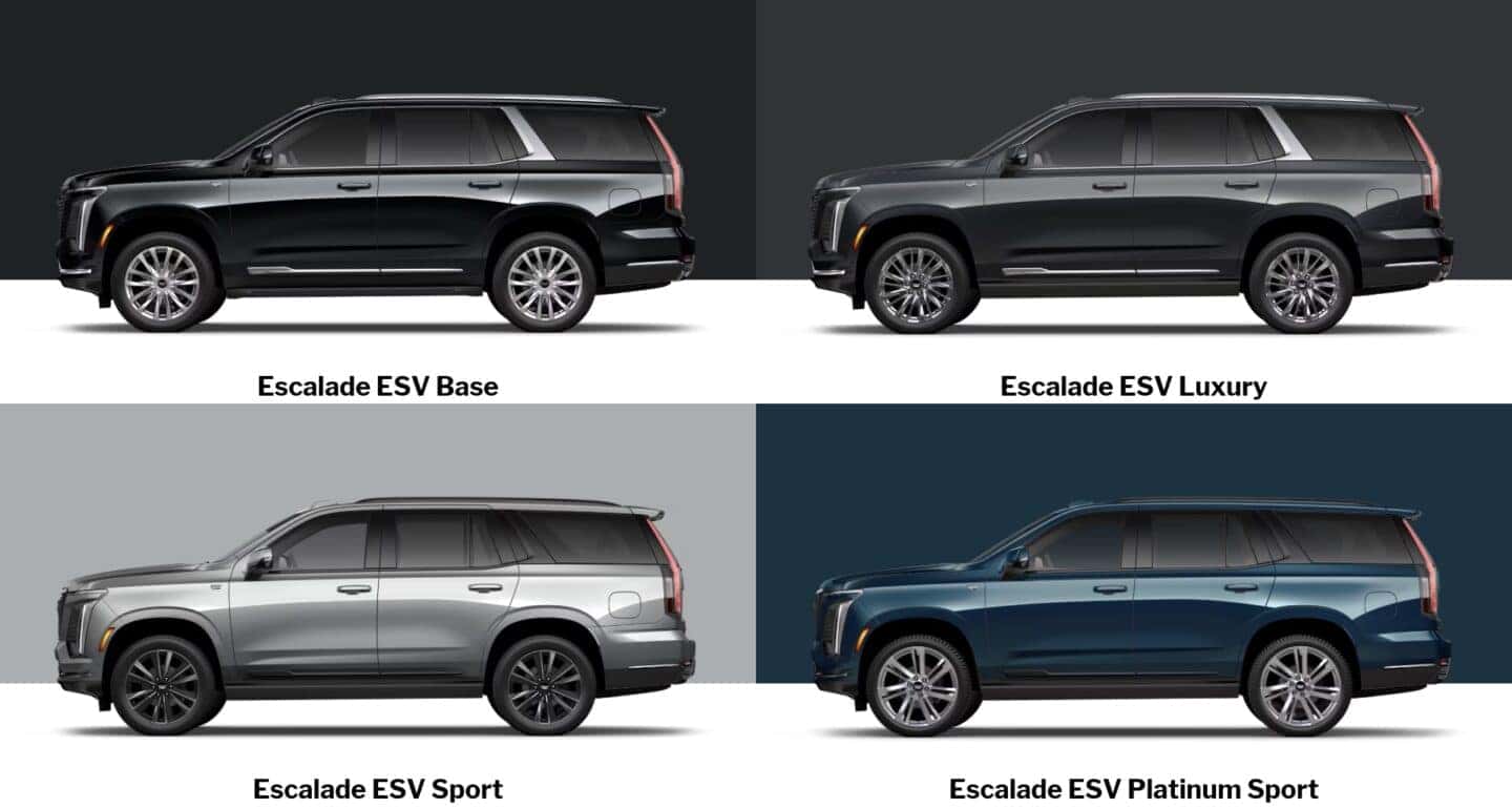 2026 Cadillac Escalade ESV Trim Level Comparison | Jim Hudson Cadillac
