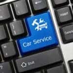 blue car service button on keyboard