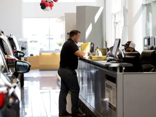 Joe Machens inside reception