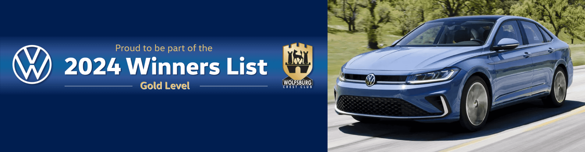 Proud to be part of the 2024 Winners List Gold Level WOLFSBURG CREST CLUB