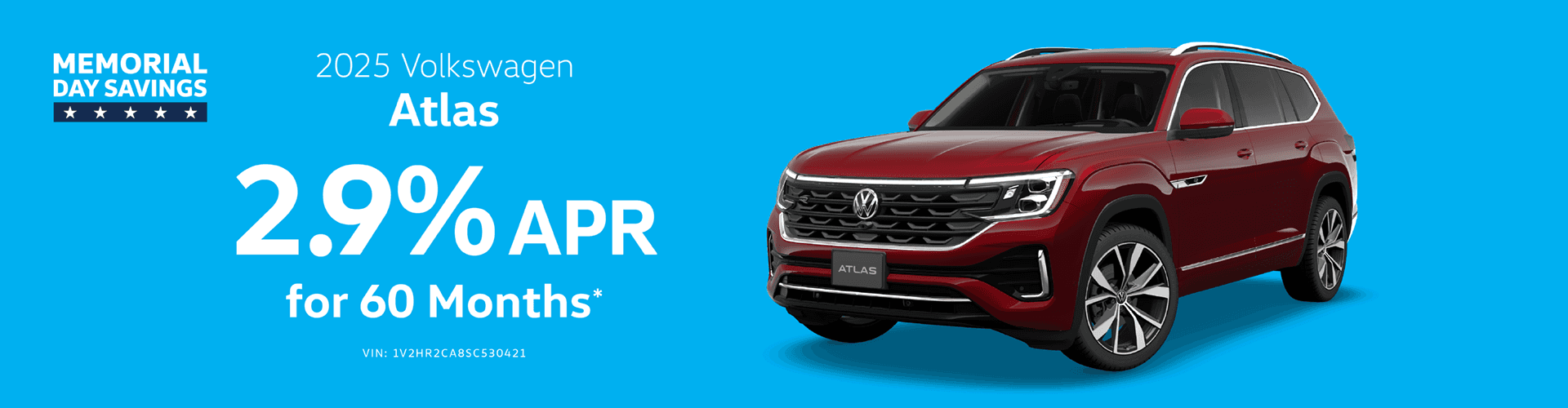 2025 Atlas : Buy at 2.9% APR for 60 Months