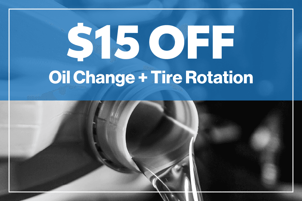 $15 off Oil Change + Tire Rotation