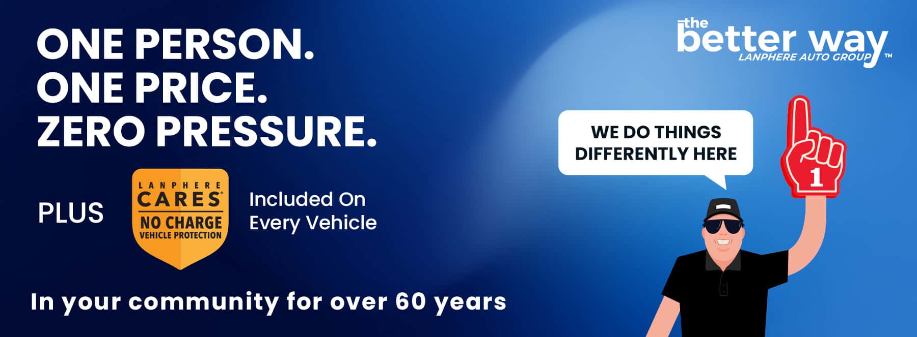 one person one price zero pressure Lanphere auto group
