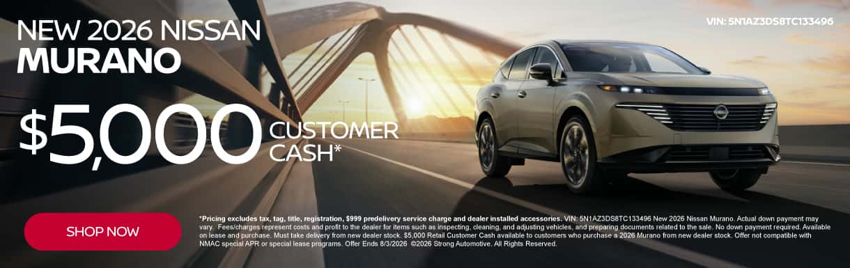 New 2026 Nissan Murano " $5,000 Customer Cash* "