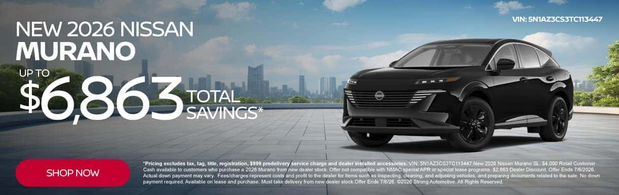 New 2026 Nissan Murano " Up to $6,863 Total savings* "