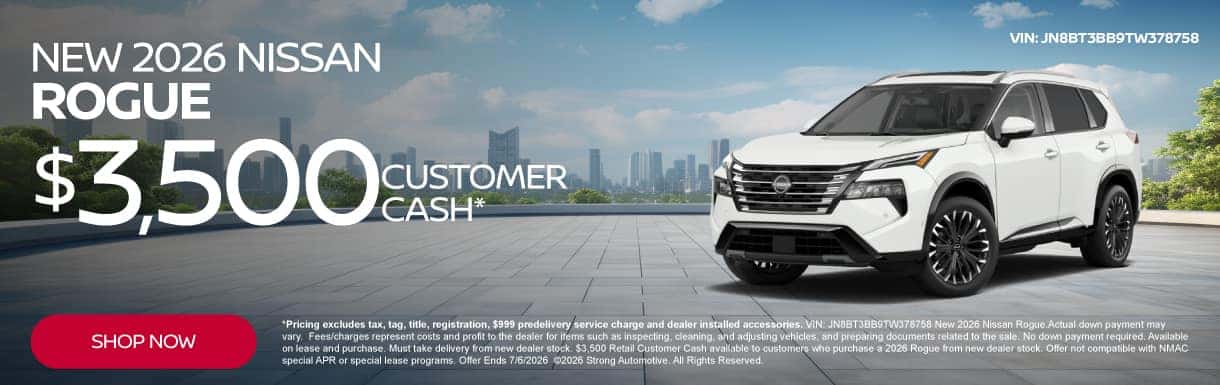 New 2026 Nissan Rogue " $3,500 Customer Cash* "