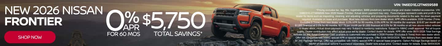 New 2026 Nissan Frontier 