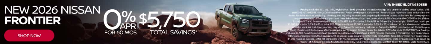 New 2026 Nissan Frontier 