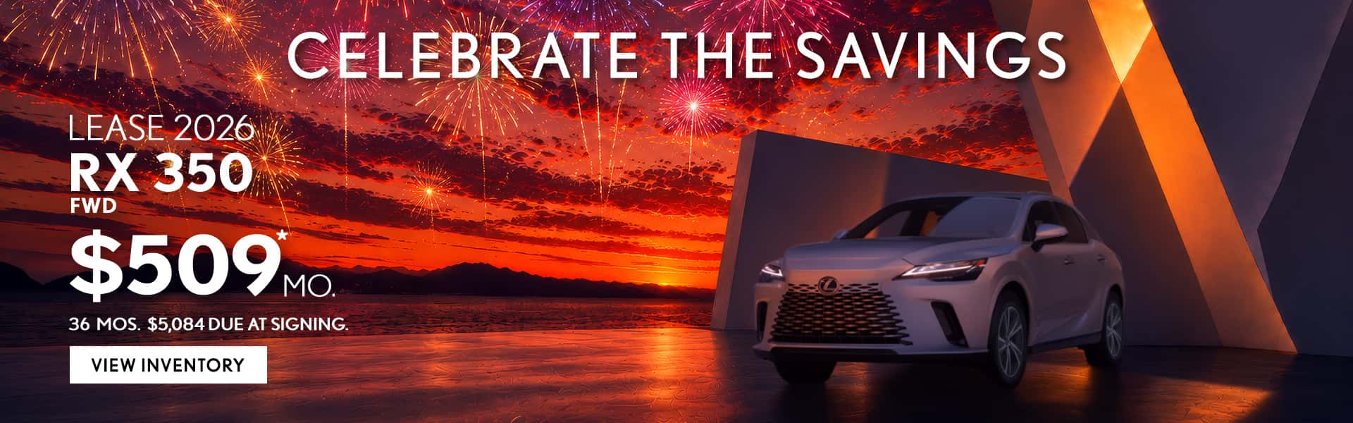 Lease 2026 RX 350 FWD $509 MO. 36 MOS. $5,084 Due at Signing