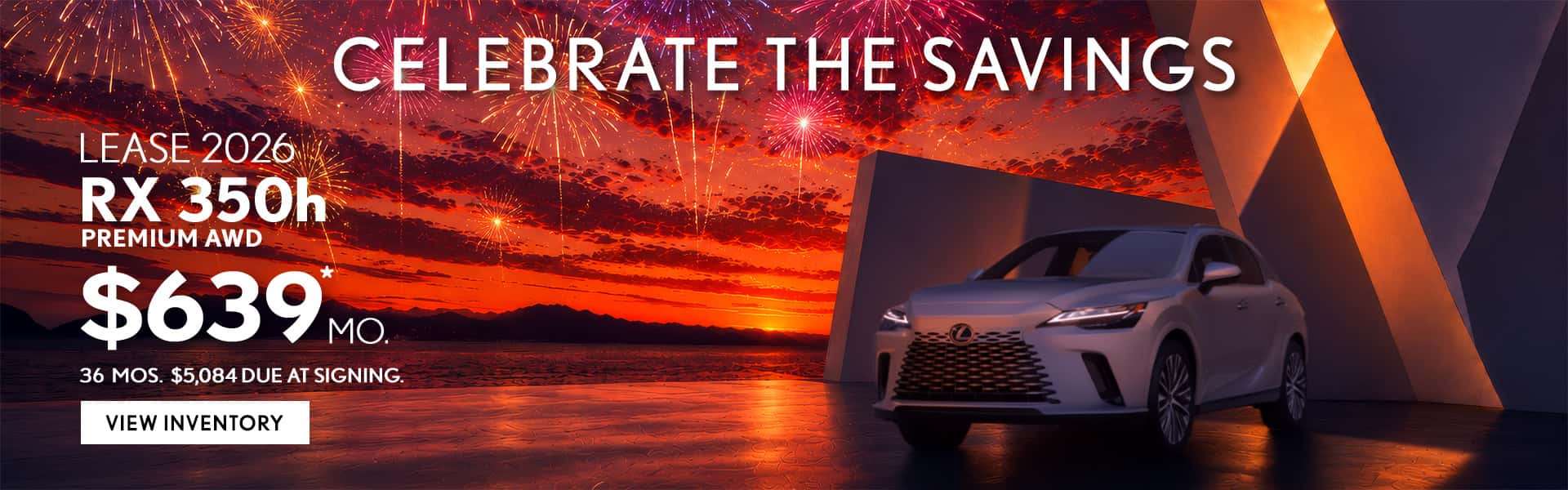 Lease 2026 RXh 350 Premium AWD $639 MO. 36 MOS. $5,084 Due at Signing