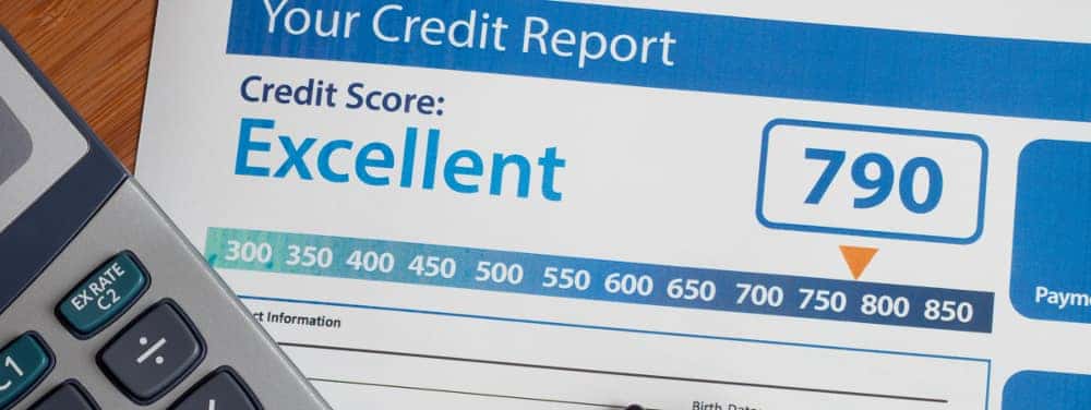 Credit report with good score