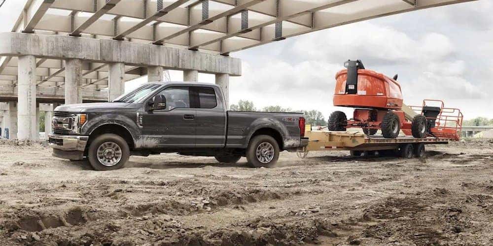 2019 Ford Super Duty Towing at Construction Site