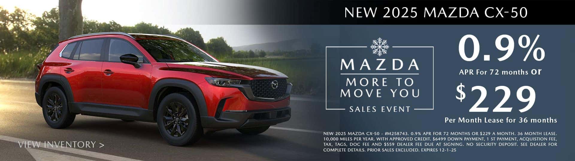 2025 Mazda CX-50 Specials