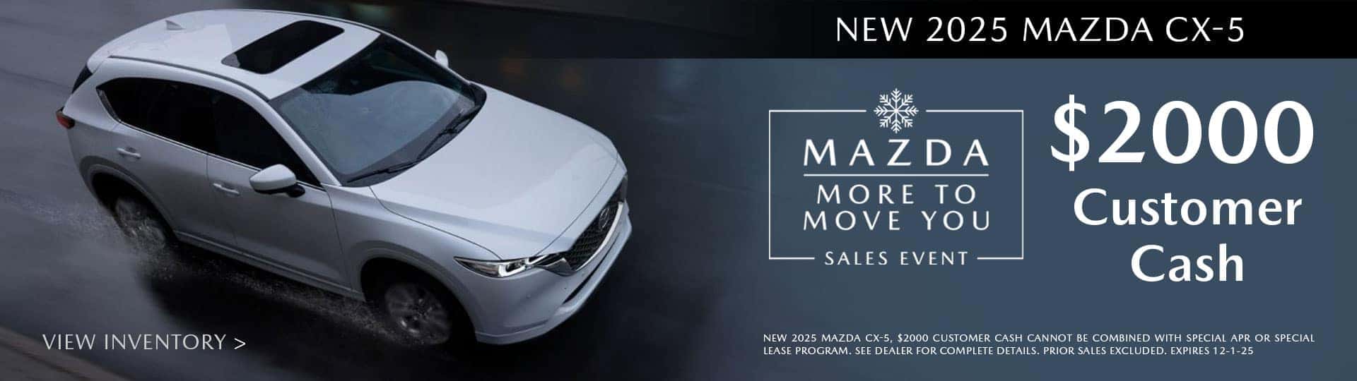 2025 Mazda CX-5 Customer Cash