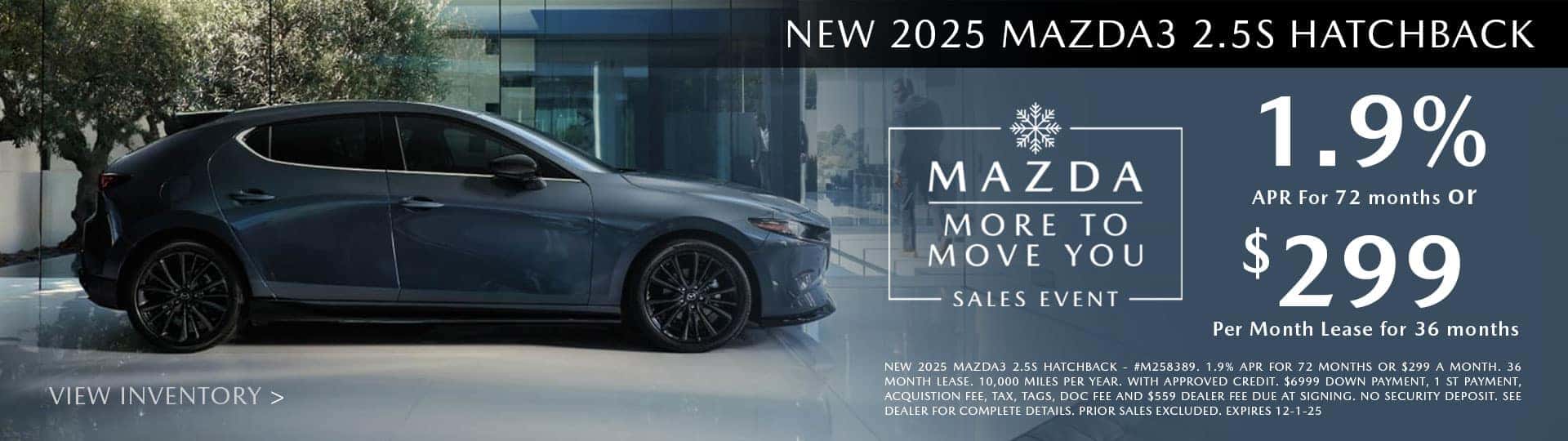 2025 Mazda 3 Hatchback Specials