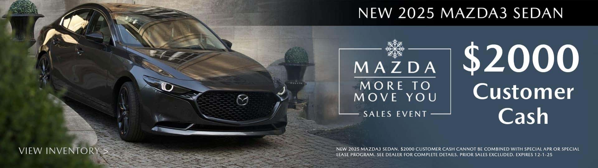 2025 Mazda3 Customer Cash