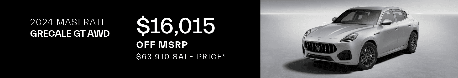 2024 GRECALE GT AWD Big Savings! $16,015 Off MSRP $63,910 Sale Price