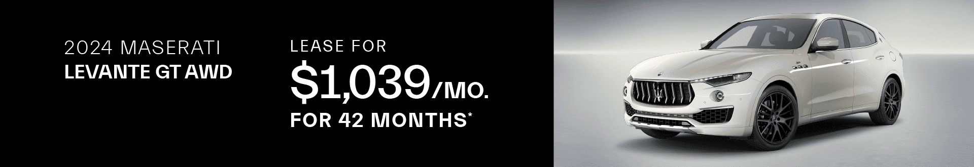 2024 LEVANTE GT AWD Lease For $1,039 per Month For 42 Months