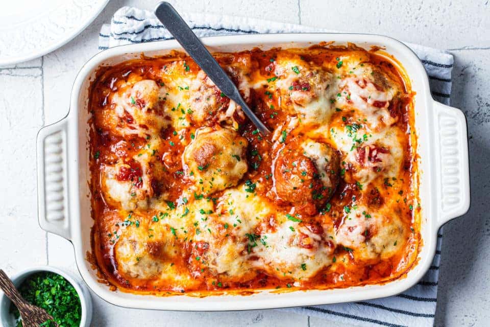meatball pasta bake casserole