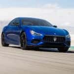 blue maserati ghibli