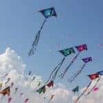 Flying a kite on the Washington Monument