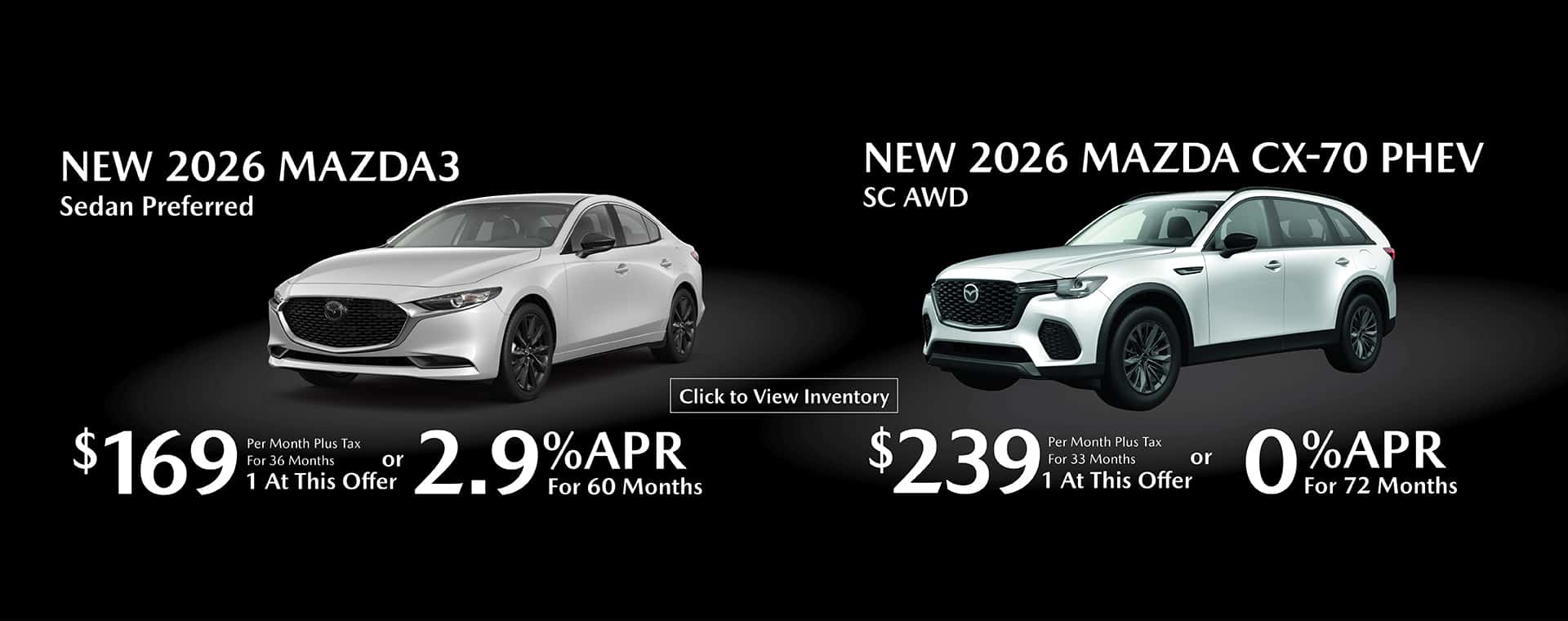 Mazda3 and CX-70 Offer