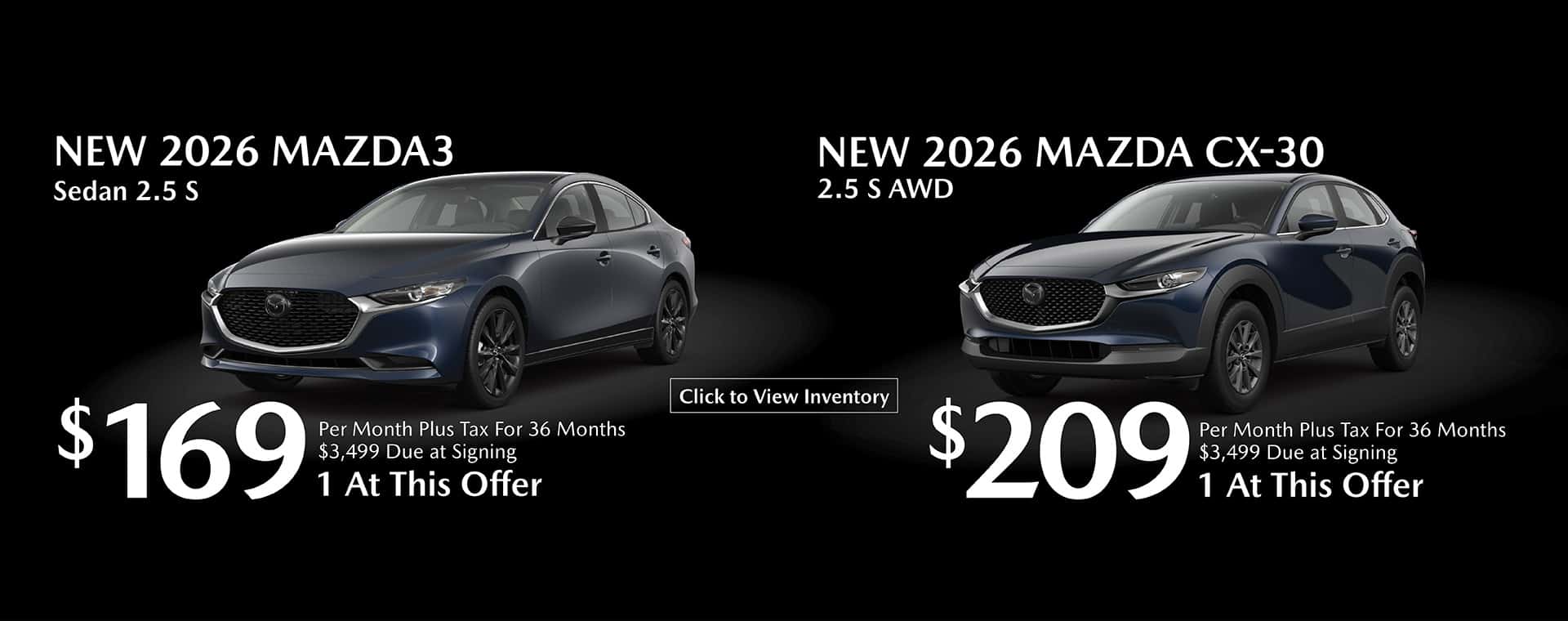 Mazda3 and Cx-30 Offer