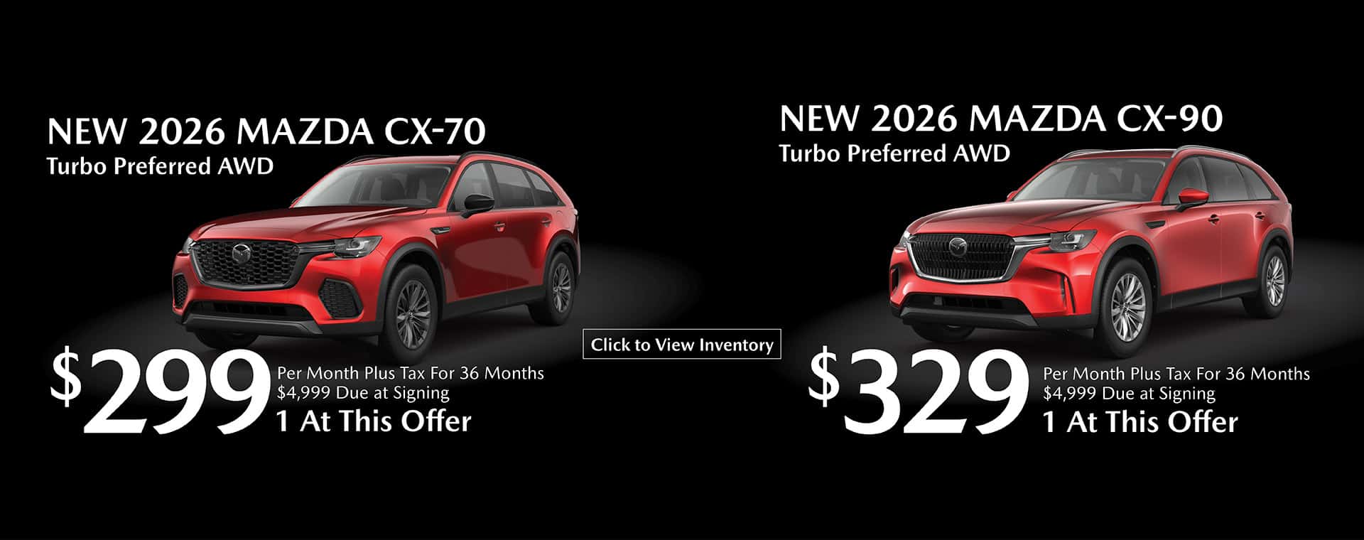 CX-70 and CX-90 Offer