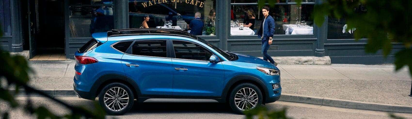 Blue Hyundai Tucson SEL
