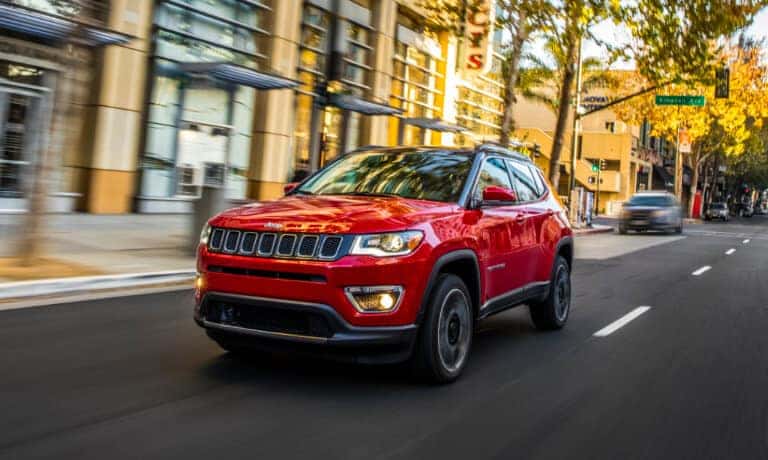 2021 Jeep Compass Exterior Driving Downtown