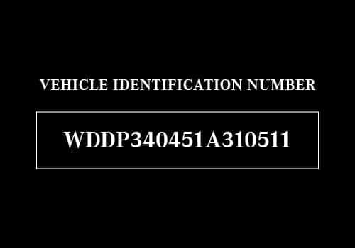 VIN number inspection for vehicle history report. 