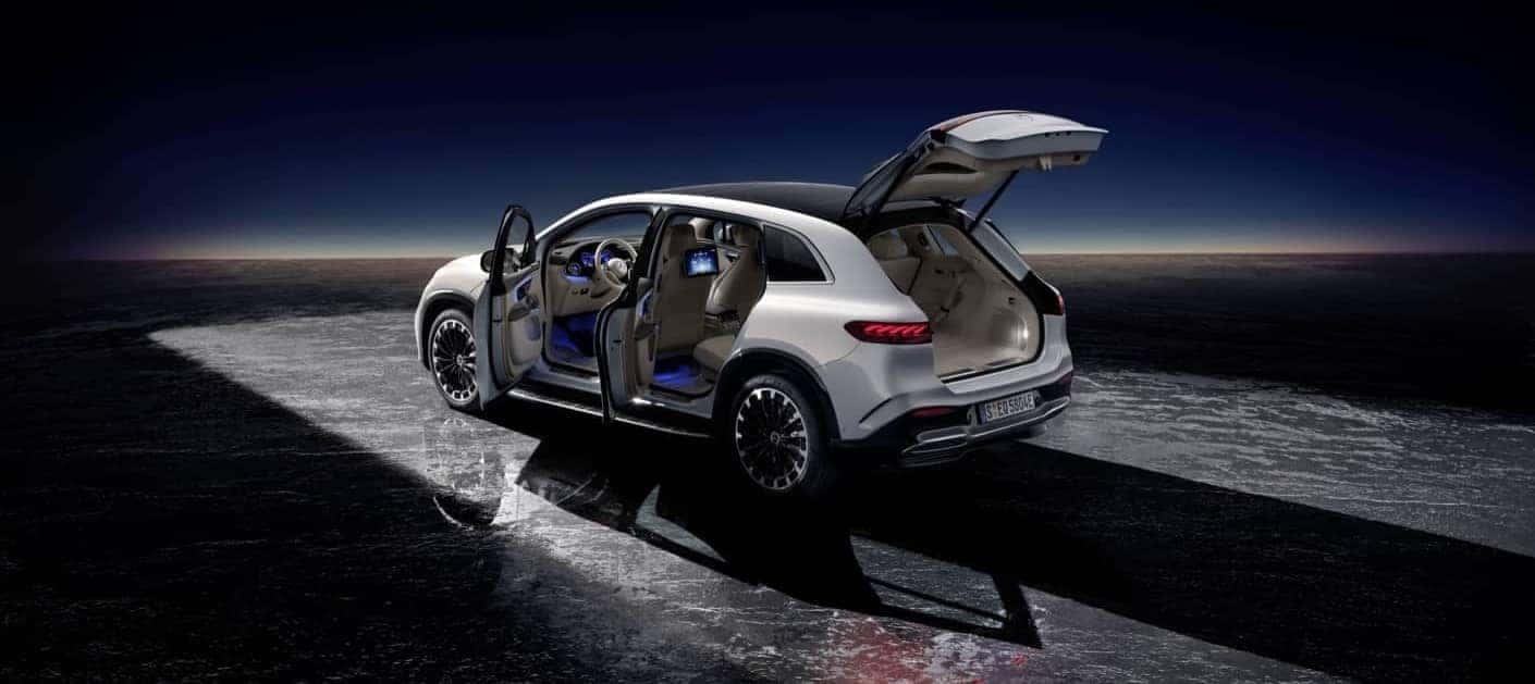2023 EQS SUV with doors open
