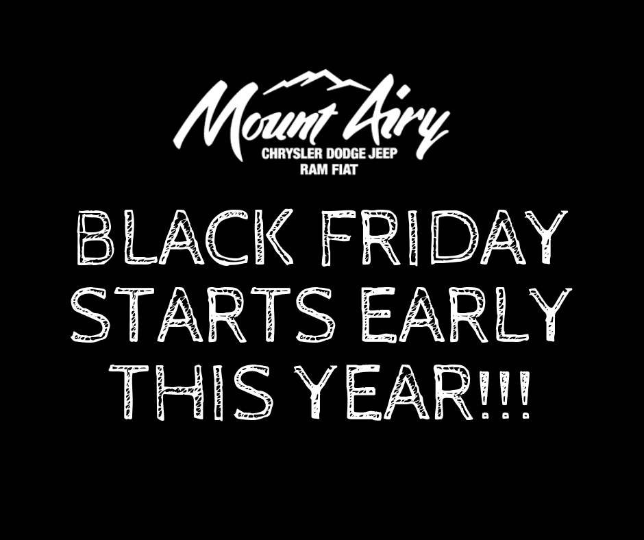Mount Airy CDJRF Celebrates Black Friday Early, Sales Are On Now