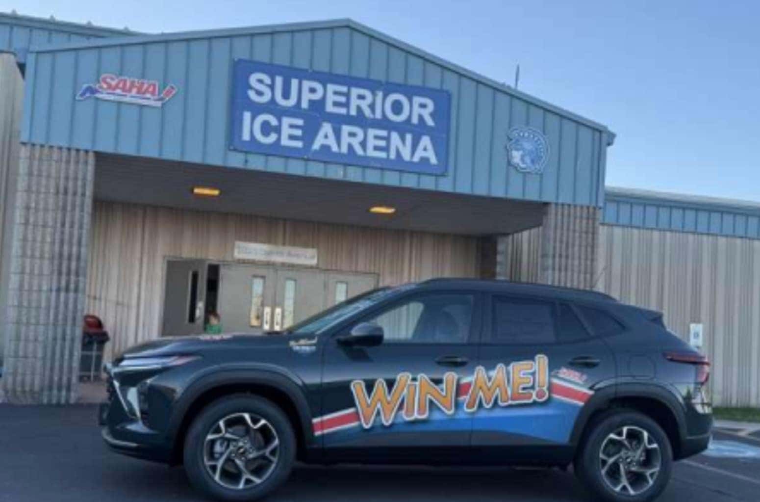 Chevrolet vehicle outside ice arena