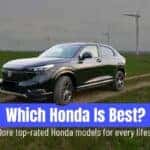 Banner reading “Which Honda Is Best?” with the subtext “Explore top-rated Honda models for every lifestyle” and a button labeled “Compare Now”