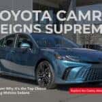 Banner reading "Toyota Camry Reigns Supreme – Discover why it’s the top choice among midsize sedans."