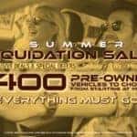 Used Vehicle Liquidation Sale, pre-owned sale, summer liquidation sale at PA Auto Sales