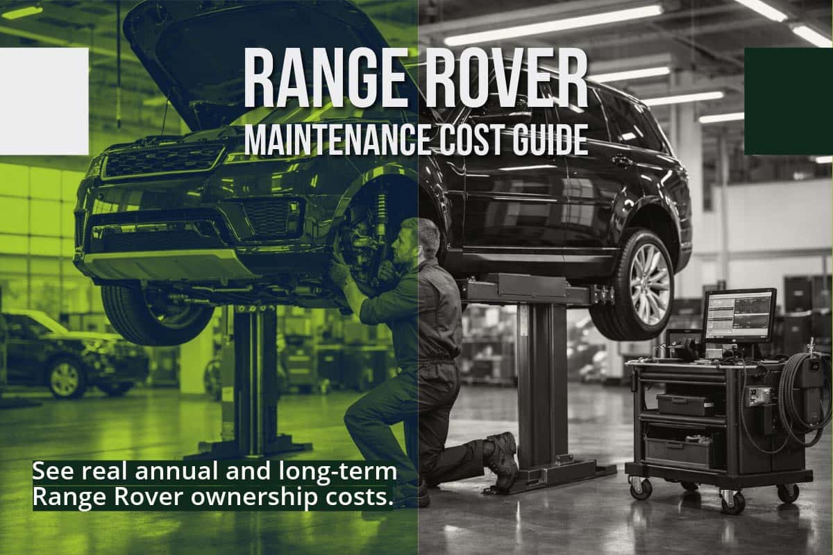 Range Rover Maintenance Cost Guide banner showing real annual and long-term Range Rover ownership costs