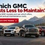 GMC Canyon, Terrain, Sierra and Yukon comparison for lowest maintenance costs
