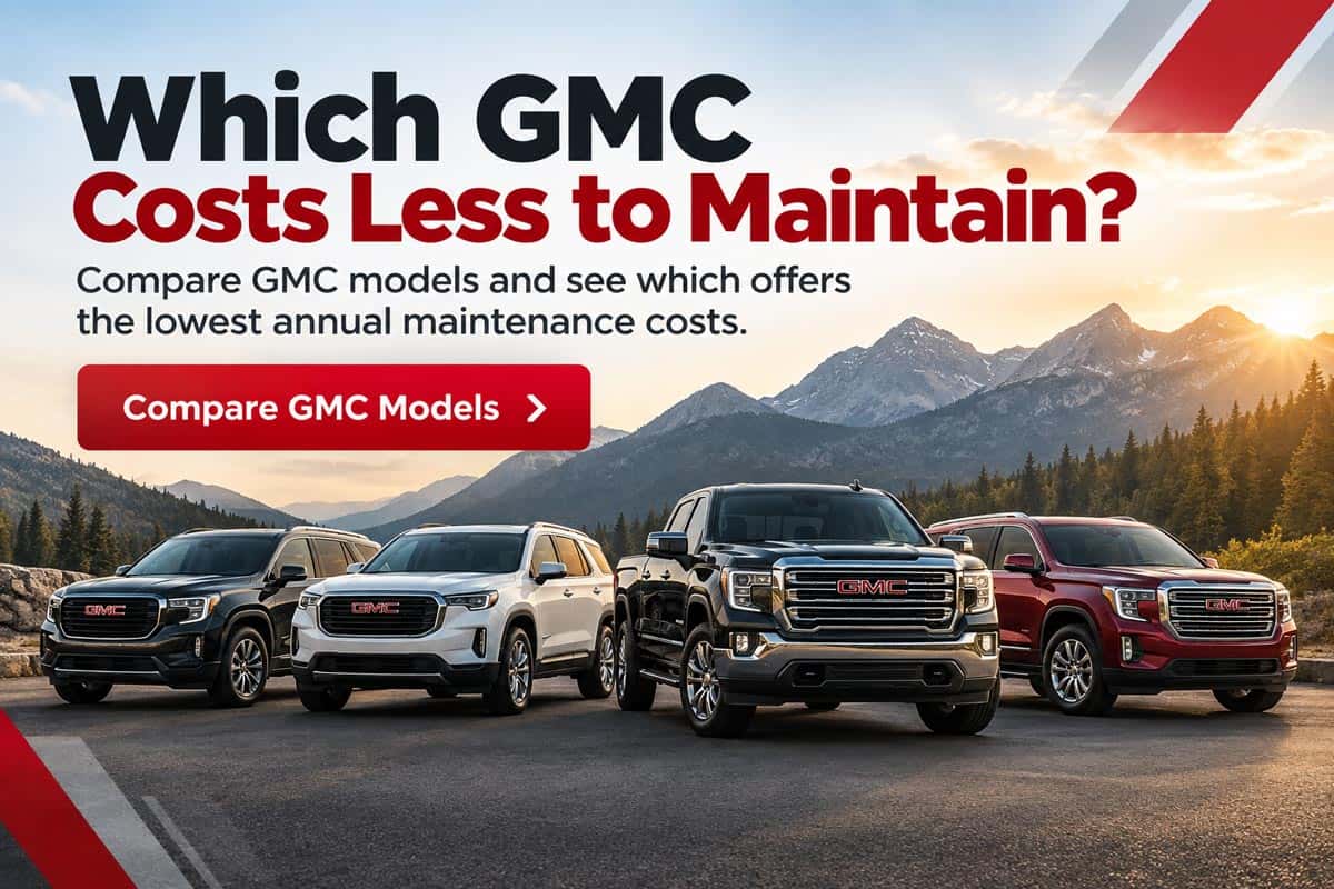 GMC Canyon, Terrain, Sierra and Yukon comparison for lowest maintenance costs