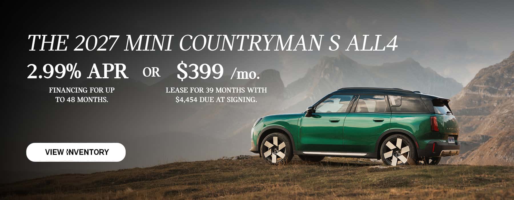 Green Countryman on top of a hill.