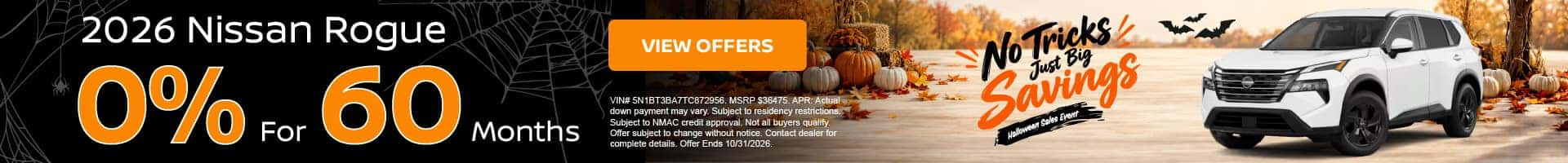 2026 Nissan Rogue 0% for 60 months