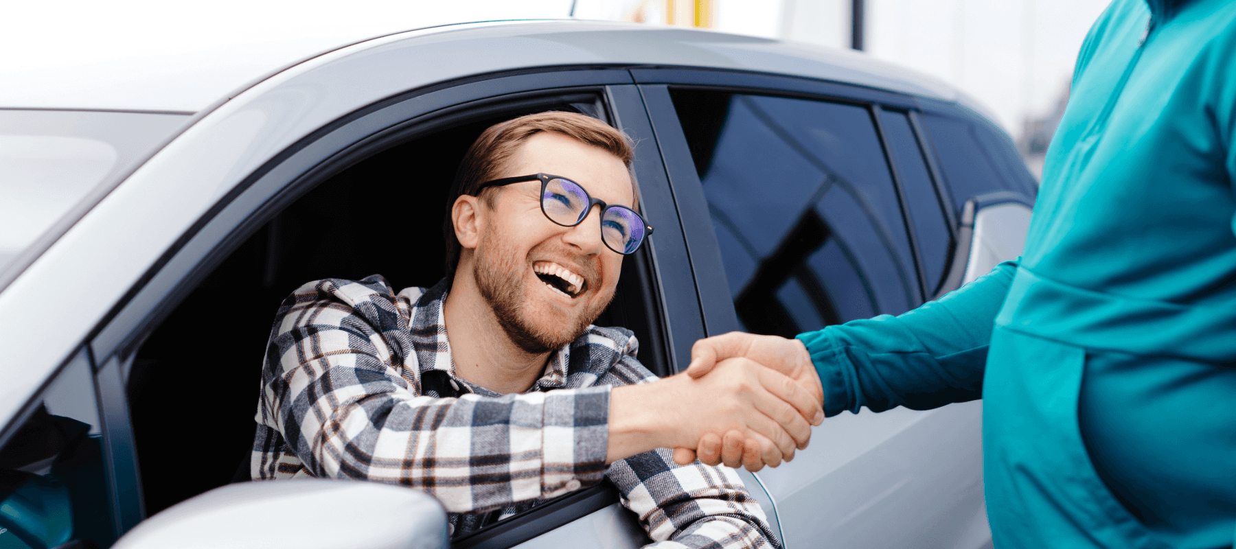 Happy Customer with Car Purchase