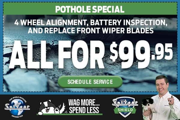 Not valid with any other offers or in-store specials. One coupon, per customer, per visit. Does not include sales tax. Not retroactive. No cash value. Valid only at your Spitzer location. See your service advisor for complete details. Expires at month end.