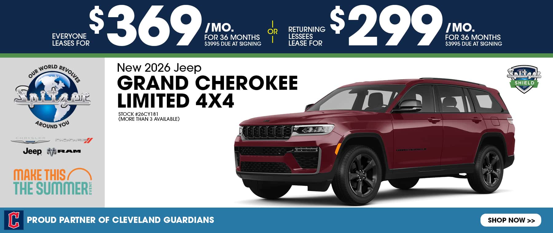 08.2026_Jeep Grand Cherokee_Everyone leases for $369 for 36 mo OR returning leesses lease for $299 for 36 mo