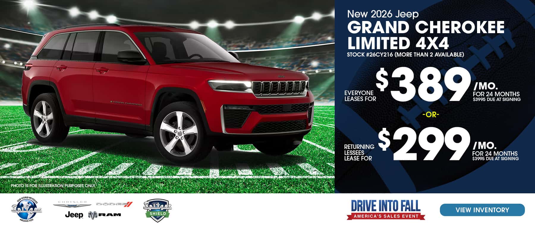 10.2026_Jeep Grand Cherokee_Everyone leases for $389 for 24 mo OR returning leesses lease for $299 for 24 mo