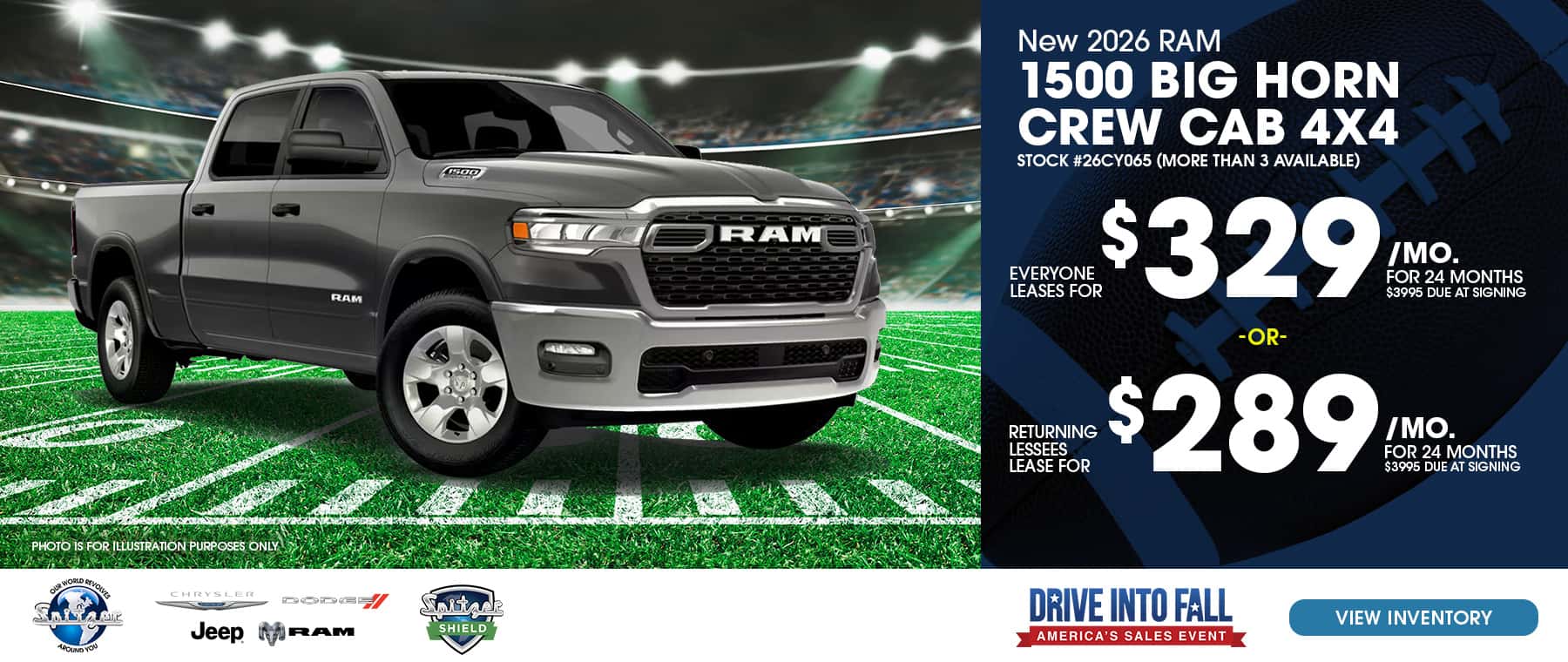 10.2026_Ram 1500_Everyone lease for $329 for 24 mo OR Returning leesses lease for $289 for 24 mo