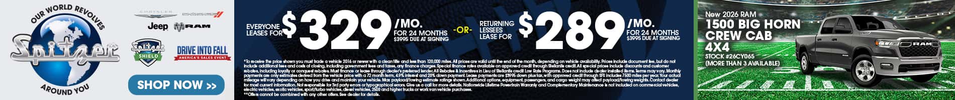 10.2026_Ram 1500_Everyone lease for $329 for 24 mo OR Returning leesses lease for $289 for 24 mo
