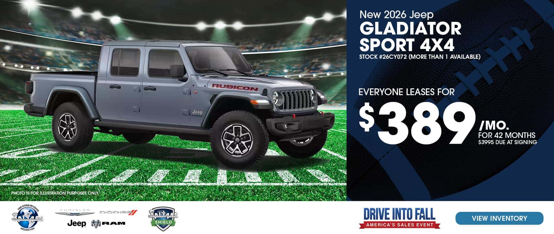 10.2026_Jeep Gladiator_Everyone leases for $389 for 42 mo